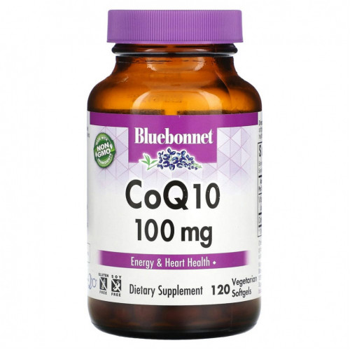 Bluebonnet Nutrition, CoQ10, 100 мг, 120 желатиновых капсул