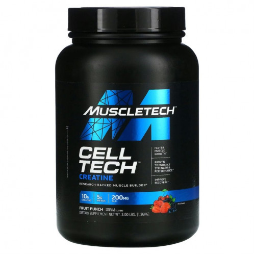 Muscletech, Performance Series, CELL-TECH Creatine, фруктовый пунш, 1,36 кг (3 фунта)