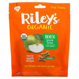 Riley’s Organics, лакомства для собак, маленькая косточка, рецепт с яблоком, 142 г (5 унций)