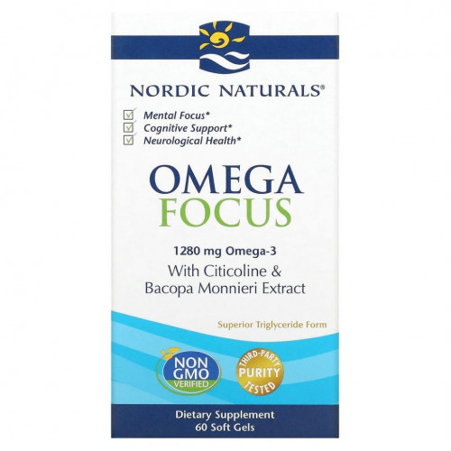 Nordic Naturals, Omega Focus, 1280 мг, 60 капсул