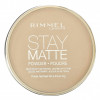 Rimmel London, Stay Matte, компактная легкая пудра с матирующим эффектом, оттенок 004 «Песчаная буря», 14 г