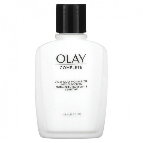 Olay, Complete, UV365, ежедневное увлажняющее и солнцезащитное средство, SPF 15, для чувствительной кожи, 118 мл (4,0 унции)