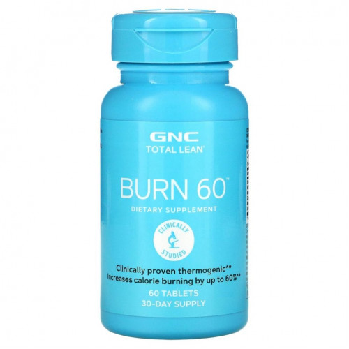 GNC, Total Lean, Burn 60, средство для эффективного сжигания жира, 60 таблеток