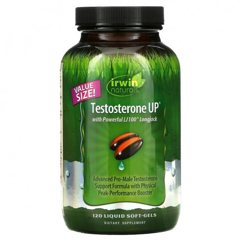 Irwin Naturals, Testosterone UP, тестостерон, 120 капсул с жидкостью