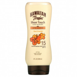 Hawaiian Tropic, Sheer Touch, Ultra Radiance, солнцезащитный лосьон с SPF 15, 236 мл