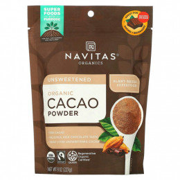 Navitas Organics, Органический какао-порошок, 227 г (8 унций)