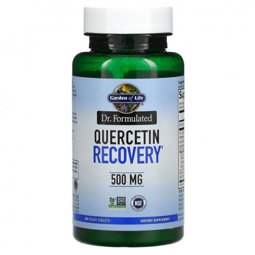 Garden of Life, Доктор Formulated, Quercetin Recovery, 500 мг, 30 веганских таблеток