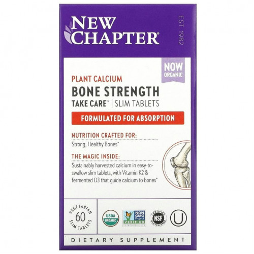 New Chapter, Bone Strength Take Care, 60 вегетарианских таблеток для снижения веса