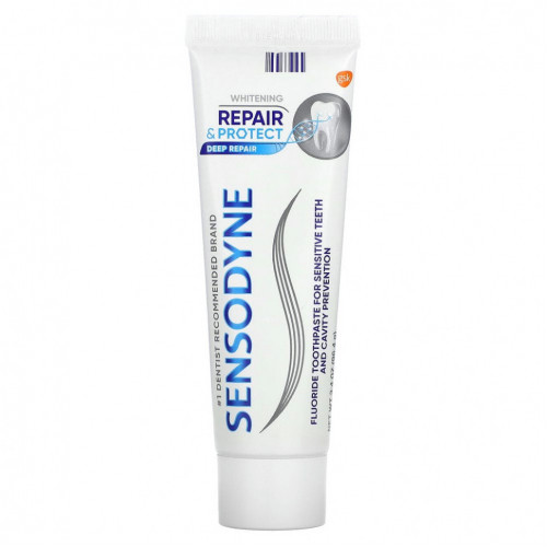 Sensodyne, Отбеливающая зубная паста Repair & Protect с фтором, 96,4 г (3,4 унции)