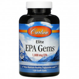 Carlson Labs, Elite EPA Gems, 1000 мг, 120 капсул