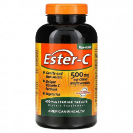 American Health, Ester-C с цитрусовыми биофлавоноидами, 500 мг, 450 вегетарианских таблеток