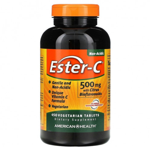 American Health, Ester-C с цитрусовыми биофлавоноидами, 500 мг, 450 вегетарианских таблеток