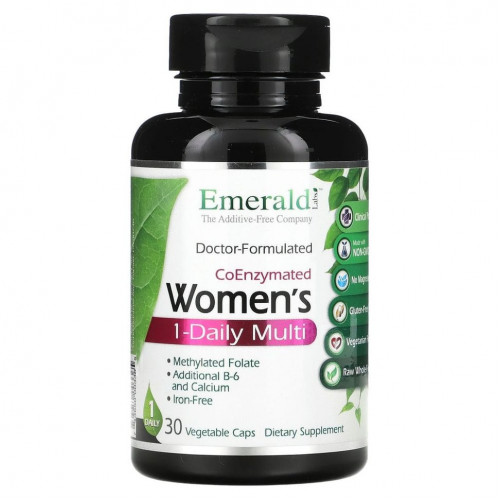 Emerald Laboratories, CoEnzymated Women's 1-Daily Multi, 30 растительных капсул