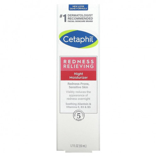 Cetaphil, ночное увлажняющее средство, снятие покраснения, 50 г (1,7 унции)