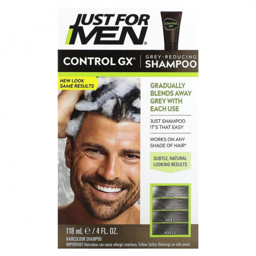 Just for Men, Control GX, шампунь для уменьшения седины, 118 мл (4 жидк. Унции)