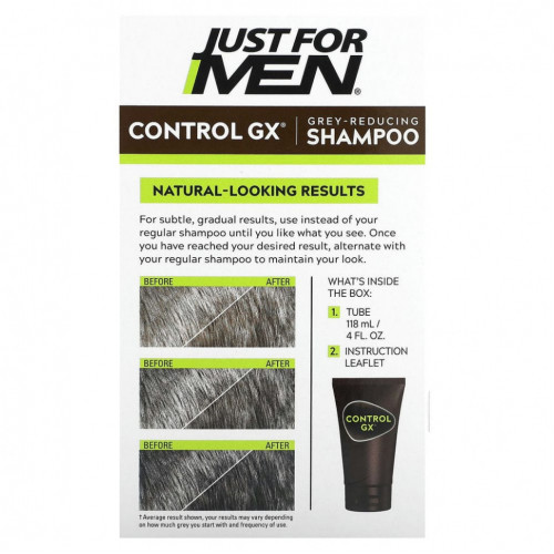 Just for Men, Control GX, шампунь для уменьшения седины, 118 мл (4 жидк. Унции)