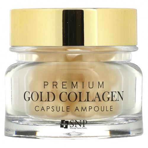 SNP, Premium Gold Collagen, ампульные капсулы с коллагеном, 30 шт.