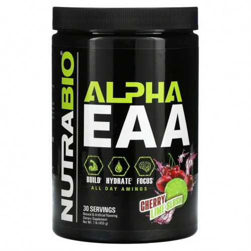 NutraBio Labs, Альфа EAA, вишня с лаймом, 455 г