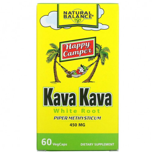 Natural Balance, Kava Kava White Root, 450 mg, 60 VegCaps