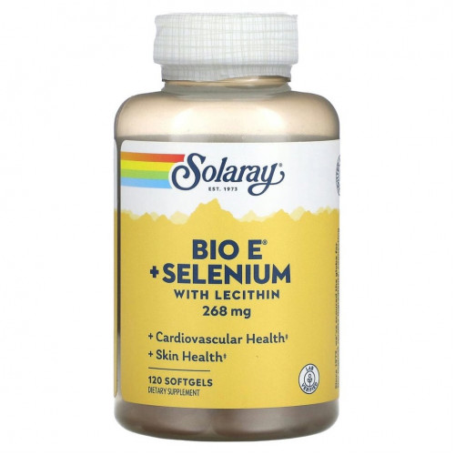 Solaray, Bio ? + Selenium, витамин E с селеном, 200 МЕ, 120 капсул