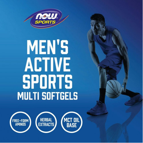 NOW Foods, Sports, Men's Active Sports Multi, комплекс витаминов для мужчин, 180 капсул