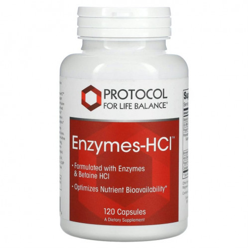 Protocol for Life Balance, Enzymes-HCI, 120 капсул