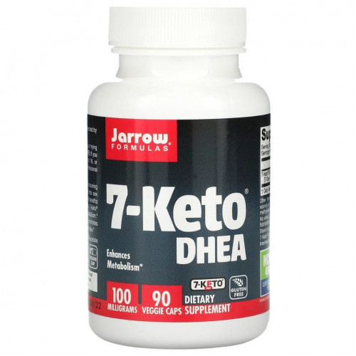 Jarrow Formulas, 7-Keto, ДГЭА, 100 мг, 90 вегетарианских капсул