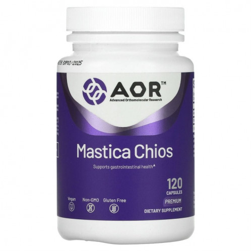 Advanced Orthomolecular Research AOR, Mastica Chios, мастика с острова Хиос, 400 мг, 120 вегетарианских капсул