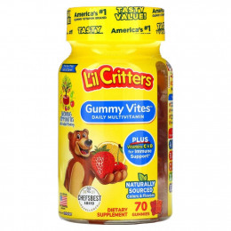 L'il Critters, Gummy Vites, полноценный мультивитаминный комплекс, 70 жевательных конфет