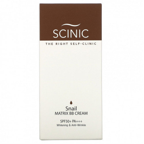 Scinic, Snail Matrix, BB-крем с секретом улитки, SPF 50+/PA+++, 40 мл (1,35 жидк. унции)