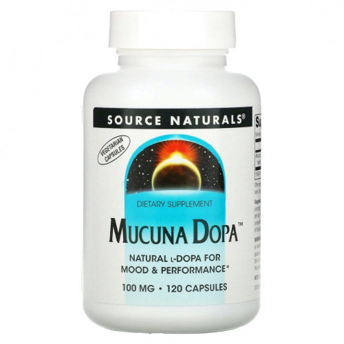 Source Naturals, Mucuna Dopa, 100 мг, 120 капсул