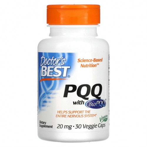 Doctor's Best, PQQ с BioPQQ, 20 мг, 30 вегетарианских капсул