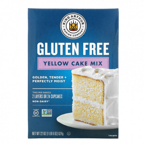 King Arthur Flour, Yellow Cake, без глютена, 624 г (22 унции)