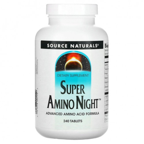 Source Naturals, Super Amino Night, 240 таблеток