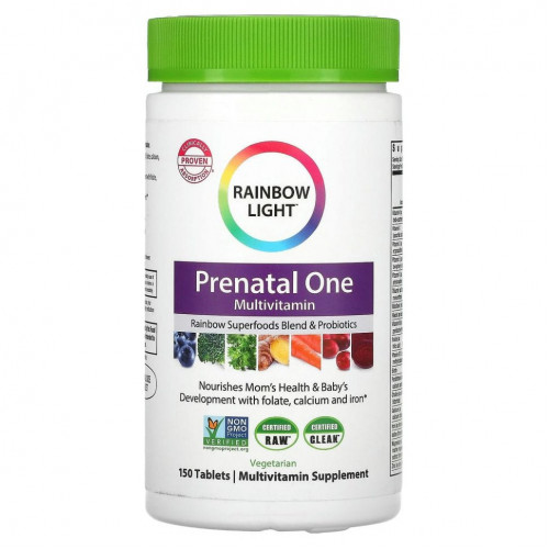 Rainbow Light, Prenatal One, мультивитамины для беременных, 150 таблеток