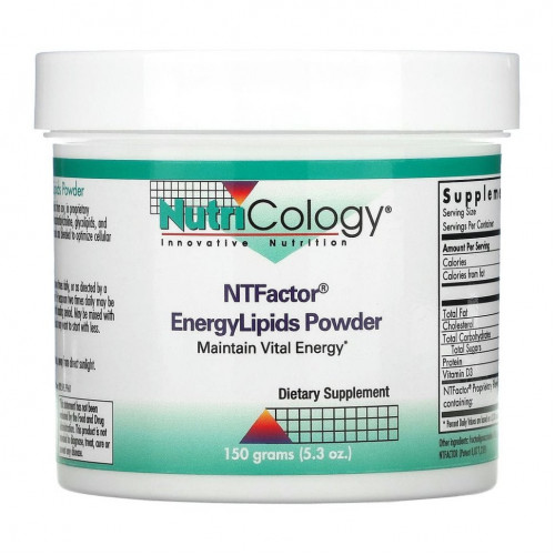 Nutricology, NTFactor, порошок липидов EnergyLipids, 150 г (5,3 унции)