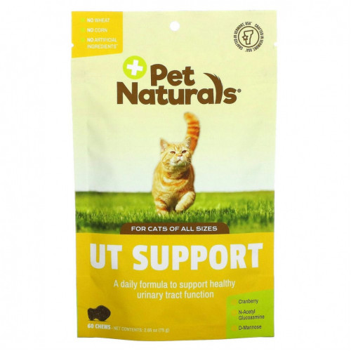 Pet Naturals of Vermont, добавка для кошек, для поддержки здоровья мочевыводящих путей, 60 жевательных таблеток, 75 г (2,65 унции)