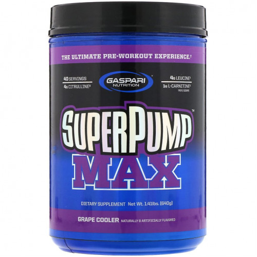 Gaspari Nutrition, SuperPump Max, охладитель для винограда, 640 г (1,41 фунта)