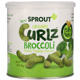 Sprout Organic, Curlz, брокколи, 42 г (1,48 унции)