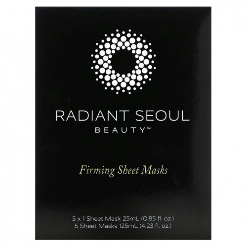 Radiant Seoul, тканевая маска для упругости кожи, 5 шт. по 25 мл (0,85 унции)