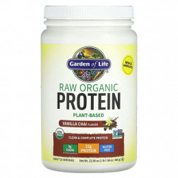 Garden of Life, RAW Organic Protein, формула из органических растений, ванильный чай, 580 г (20,45 унции)