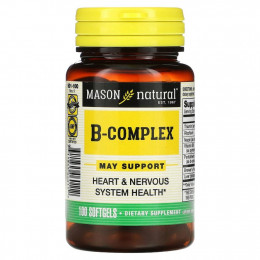 Mason Natural, комплекс витаминов группы В, 100 капсул