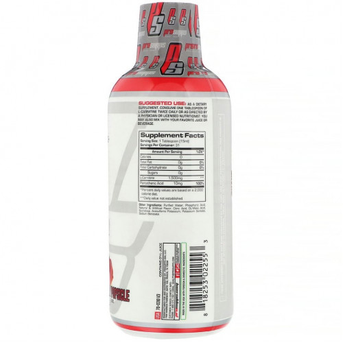 ProSupps, L-карнитин 1500, вкус вишневого мороженого, 1500 мг, 473 мл (16 жидк. унций)