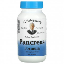 Christopher's Original Formulas, Pancreas Formula, 460 мг, 100 вегетарианских капсул