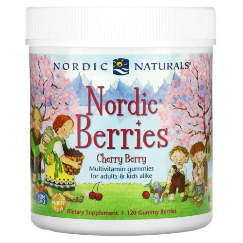 Nordic Naturals, Мультивитаминный комплекс 'Северные ягоды' с вишневым вкусом, 120 жевательных пастилок в форме ягод