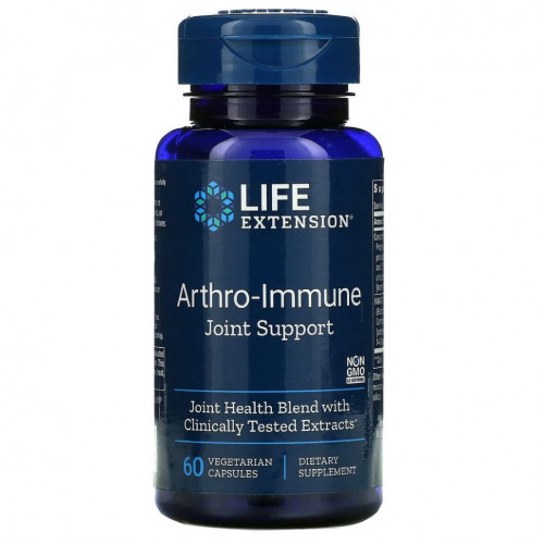 Life Extension, Arthro-Immune, поддержка суставов, 60 растительных капсул