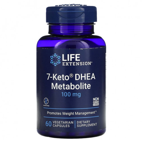 Life Extension, 7-Keto, ДГЭА, метаболит, 100 мг, 60 вегетарианских капсул