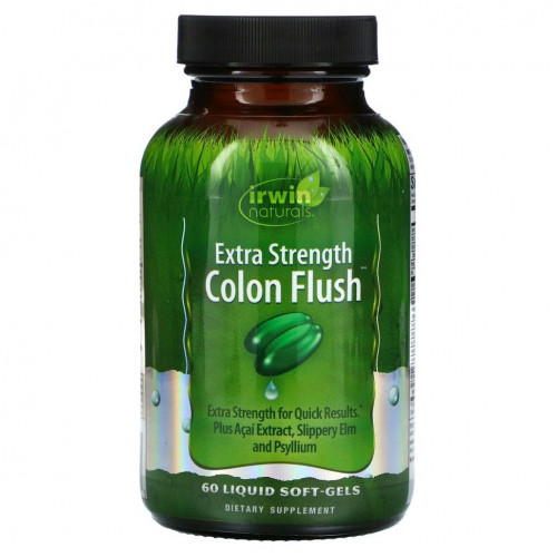 Irwin Naturals, Colon Flush, повышенная сила действия, 60 капсул с жидкостью