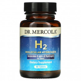 Dr. Mercola, молекулярный водород H2, 90 таблеток