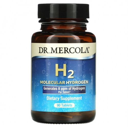 Dr. Mercola, молекулярный водород H2, 90 таблеток